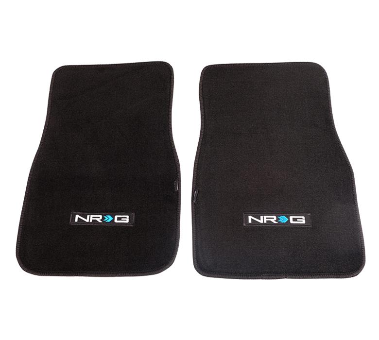 NRG Logo Front Rubber Mats 20.5 in x 27 in Universal Fit